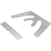 Healifty 2 unids Placa de acero inoxidable dental oclusal maxilar de fundición de la mandíbula autoclavable protector…